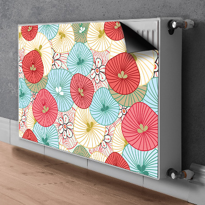 Printed radiator mat Floral pattern