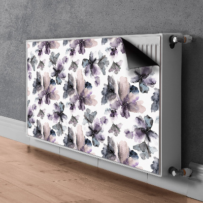 Radiator cover Dark flowers