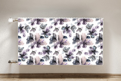 Radiator cover Dark flowers