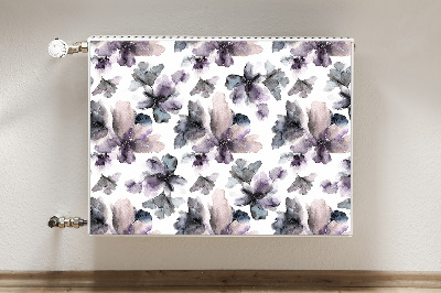 Radiator cover Dark flowers