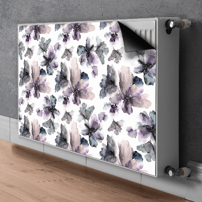 Radiator cover Dark flowers