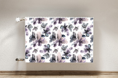 Radiator cover Dark flowers