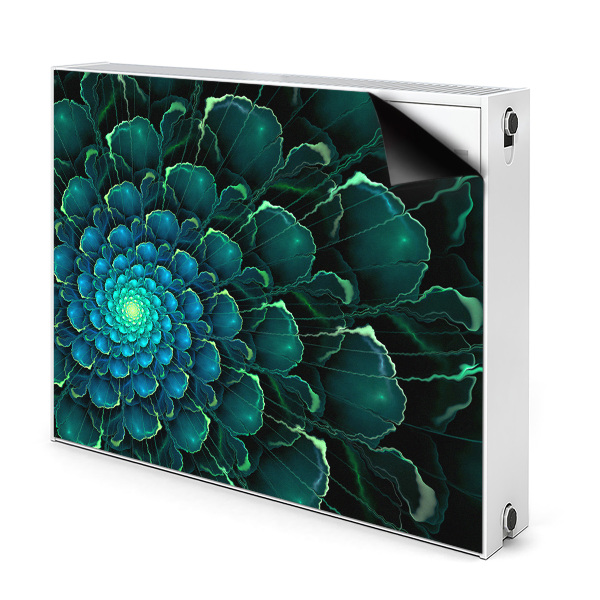 Magnetic radiator mat Green flower