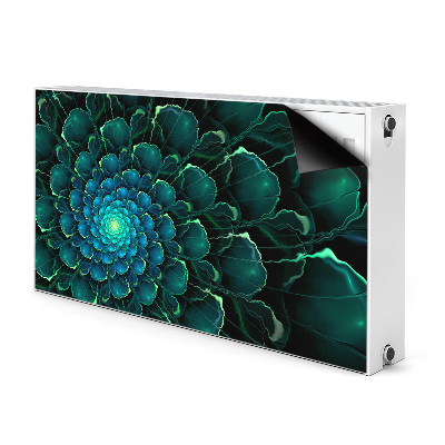 Magnetic radiator mat Green flower