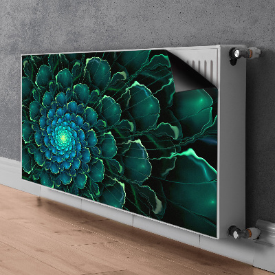 Magnetic radiator mat Green flower