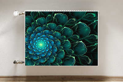 Magnetic radiator mat Green flower