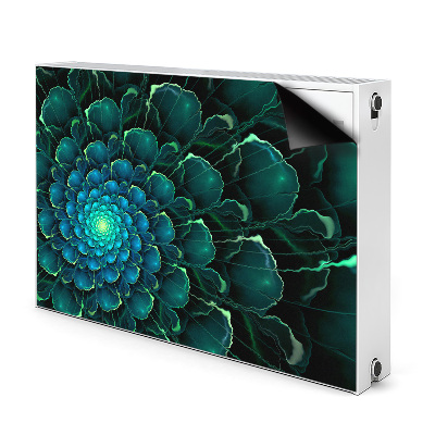 Magnetic radiator mat Green flower