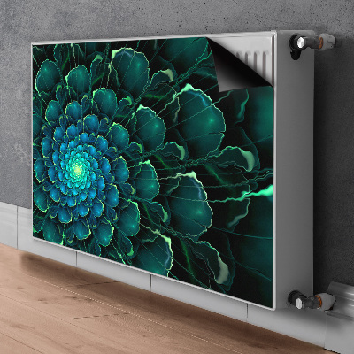 Magnetic radiator mat Green flower