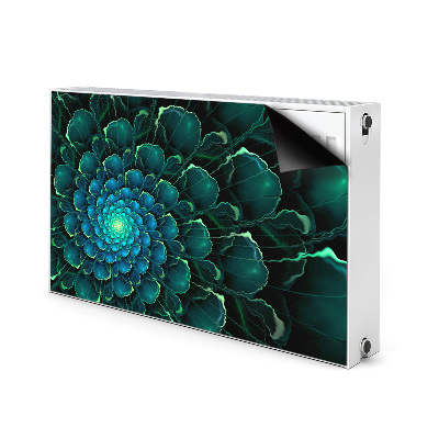 Magnetic radiator mat Green flower