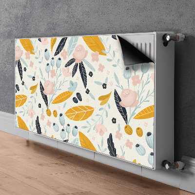 Decorative radiator mat Pastel leaves