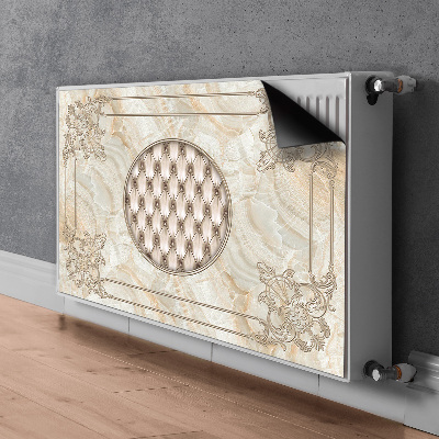 Magnetic radiator mat Elegant marble pattern