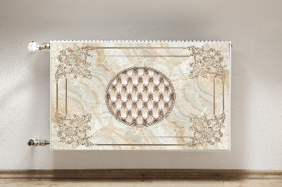 Magnetic radiator mat Elegant marble pattern