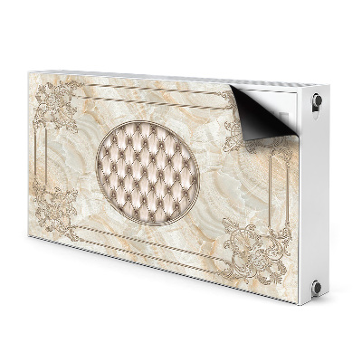 Magnetic radiator mat Elegant marble pattern