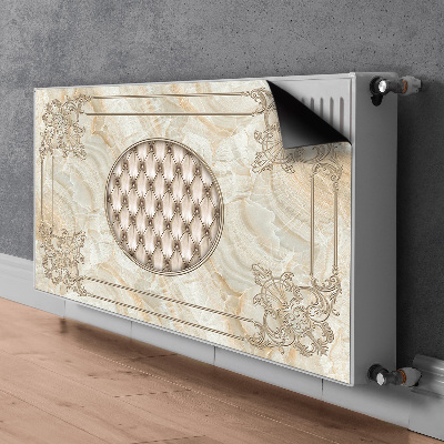 Magnetic radiator mat Elegant marble pattern