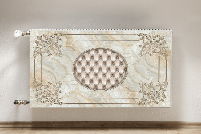 Magnetic radiator mat Elegant marble pattern