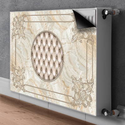 Magnetic radiator mat Elegant marble pattern