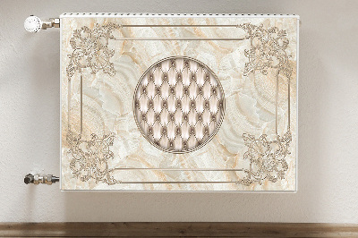 Magnetic radiator mat Elegant marble pattern