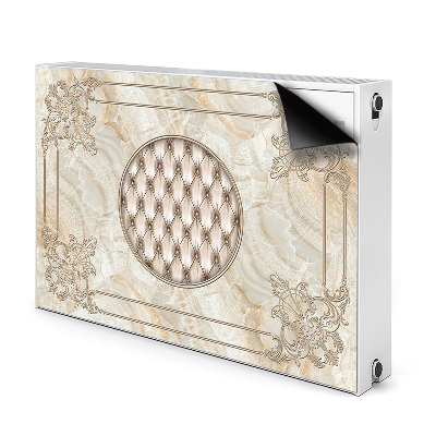 Magnetic radiator mat Elegant marble pattern