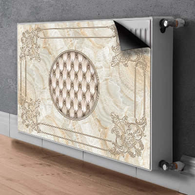 Magnetic radiator mat Elegant marble pattern