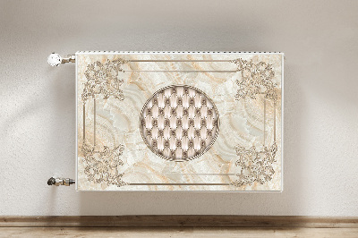 Magnetic radiator mat Elegant marble pattern