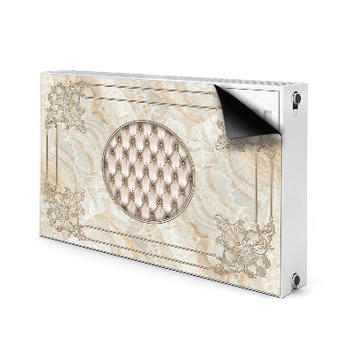 Magnetic radiator mat Elegant marble pattern