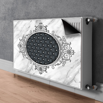 Decorative radiator mat Quilted pattern on marble