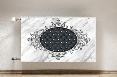 Decorative radiator mat Quilted pattern on marble