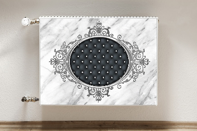 Decorative radiator mat Quilted pattern on marble