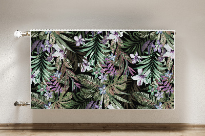 Decorative radiator mat Palm flowers