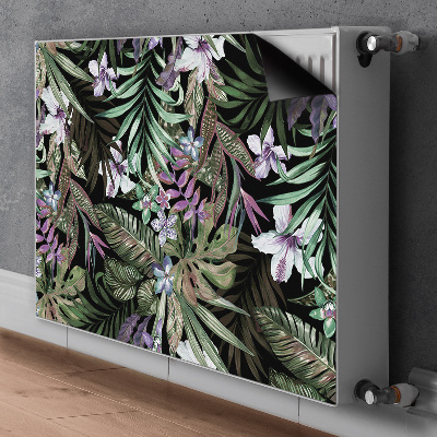 Decorative radiator mat Palm flowers