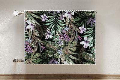 Decorative radiator mat Palm flowers