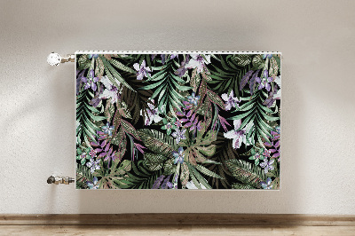 Decorative radiator mat Palm flowers