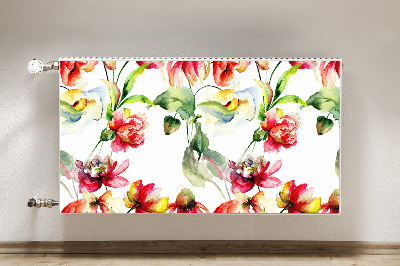 Magnetic radiator mat Wild flowers