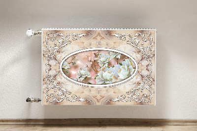 Printed radiator mat Floral glamor pattern