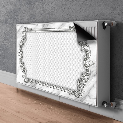 Decorative radiator mat Quilted marble pattern