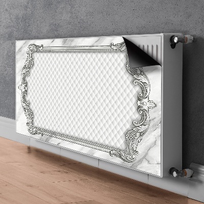 Decorative radiator mat Quilted marble pattern