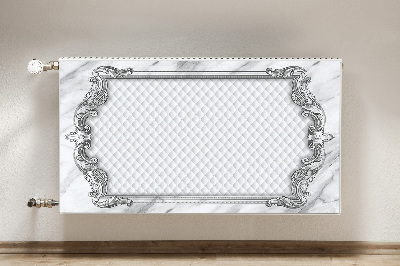 Decorative radiator mat Quilted marble pattern