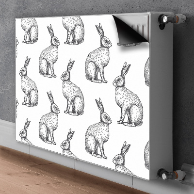 Radiator cover White rabbits