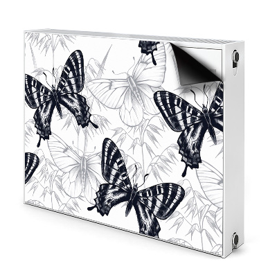 Decorative radiator cover Drawing butterflies