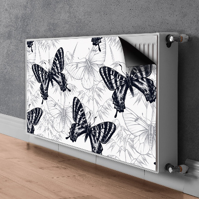 Decorative radiator cover Drawing butterflies