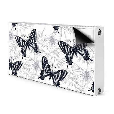 Decorative radiator cover Drawing butterflies