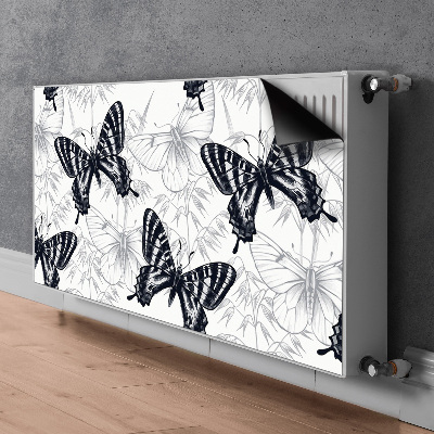 Decorative radiator cover Drawing butterflies