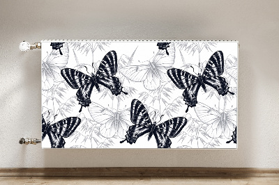 Decorative radiator cover Drawing butterflies