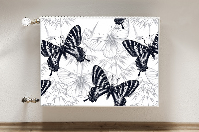 Decorative radiator cover Drawing butterflies