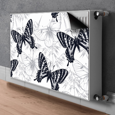 Decorative radiator cover Drawing butterflies