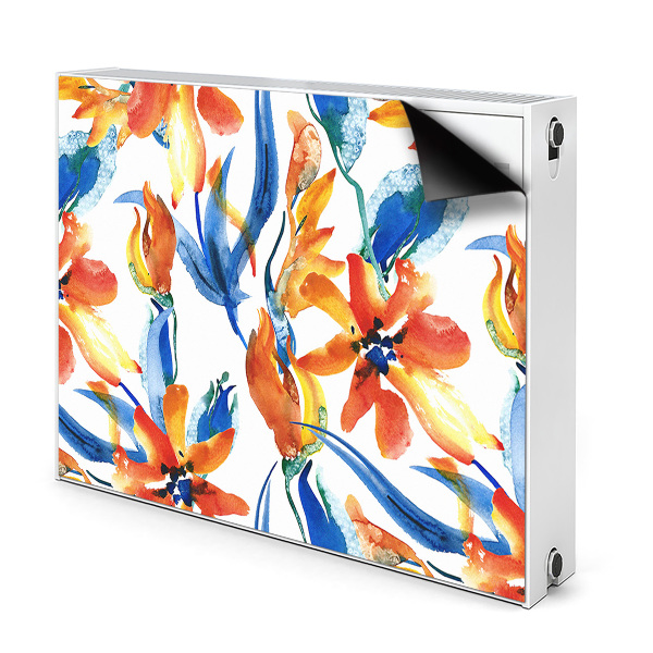 Decorative radiator cover Sunny flowers