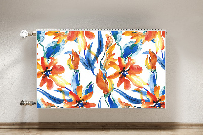 Decorative radiator cover Sunny flowers