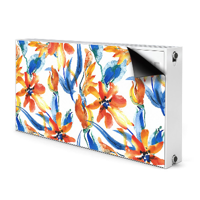 Decorative radiator cover Sunny flowers