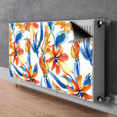 Decorative radiator cover Sunny flowers