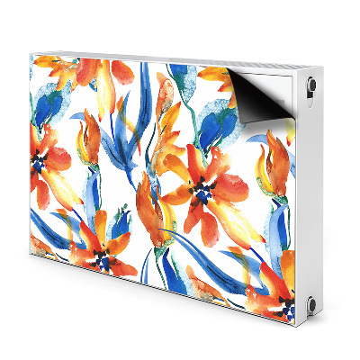 Decorative radiator cover Sunny flowers